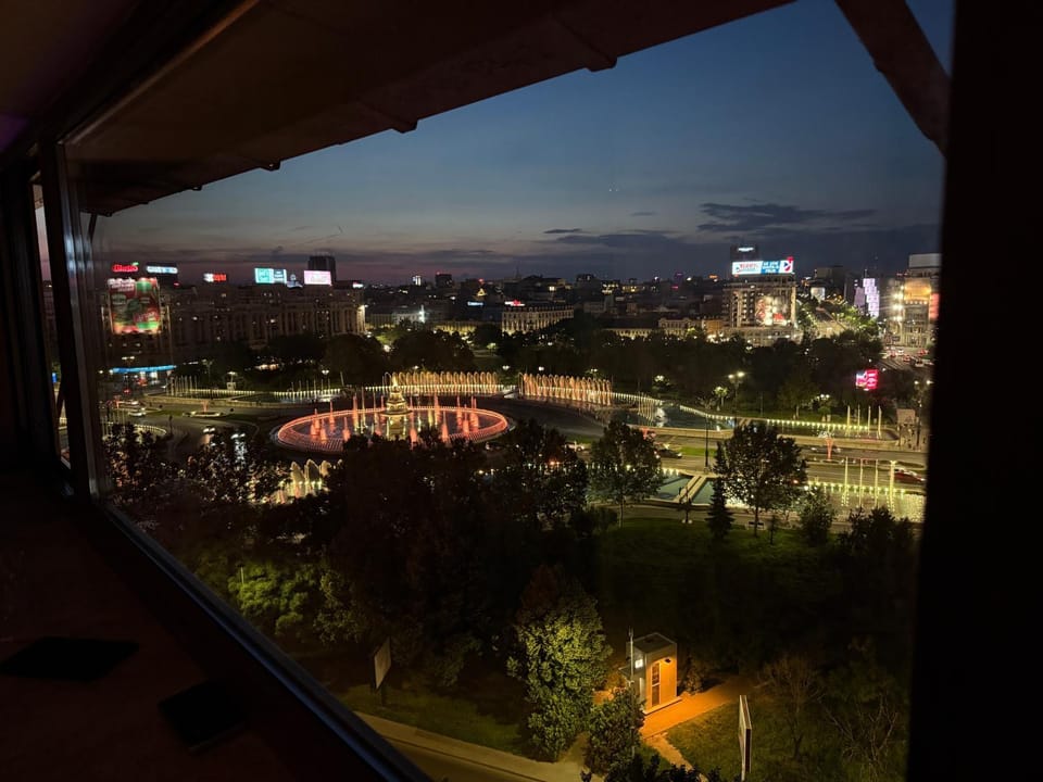Property building, Night, Bird's eye view