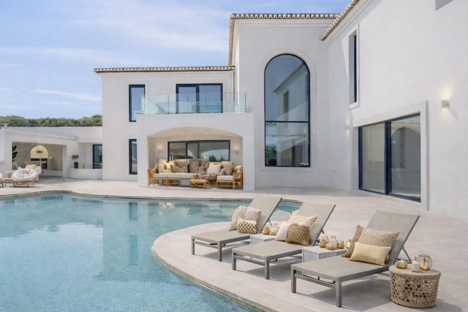 Property building, Patio, Day, Pool view, Swimming pool, sunbed