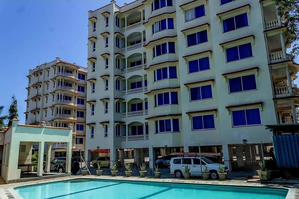Property building, Day, Pool view, Swimming pool, Swimming pool, Location, Parking