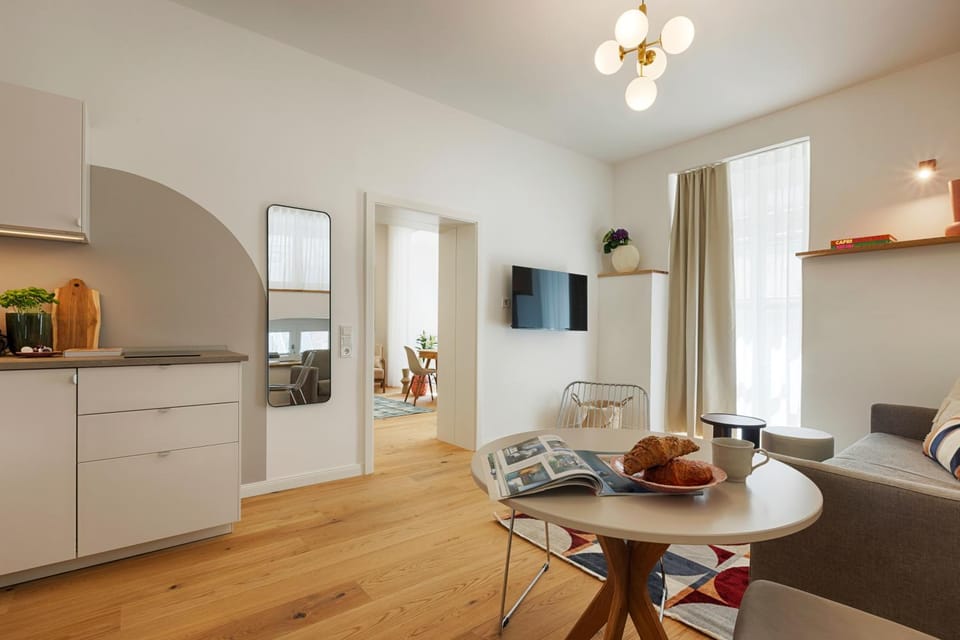 Kitchen or kitchenette, Living room, Dining area