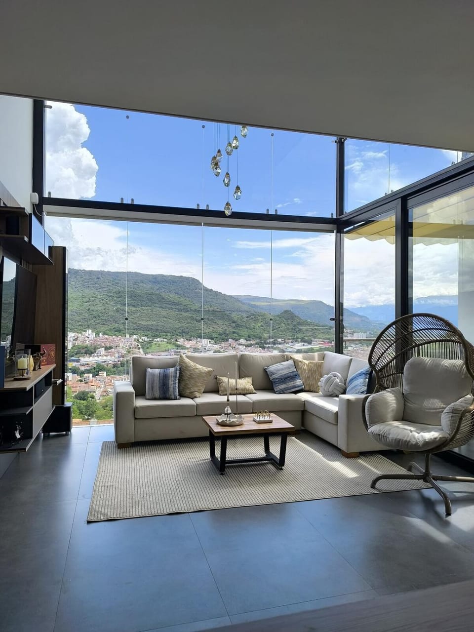 Natural landscape, Living room, Mountain view