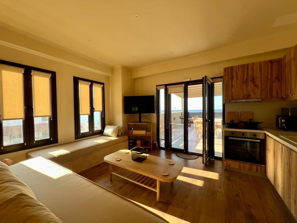 TV and multimedia, Balcony/Terrace, Kitchen or kitchenette, Living room, Seating area, Evening entertainment