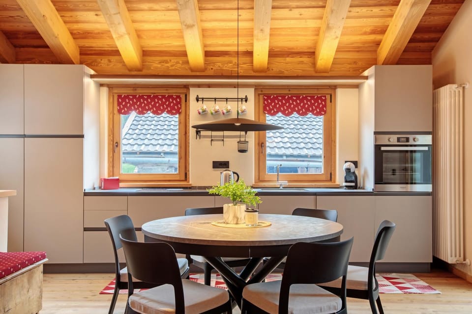 Kitchen or kitchenette, Dining area, oven