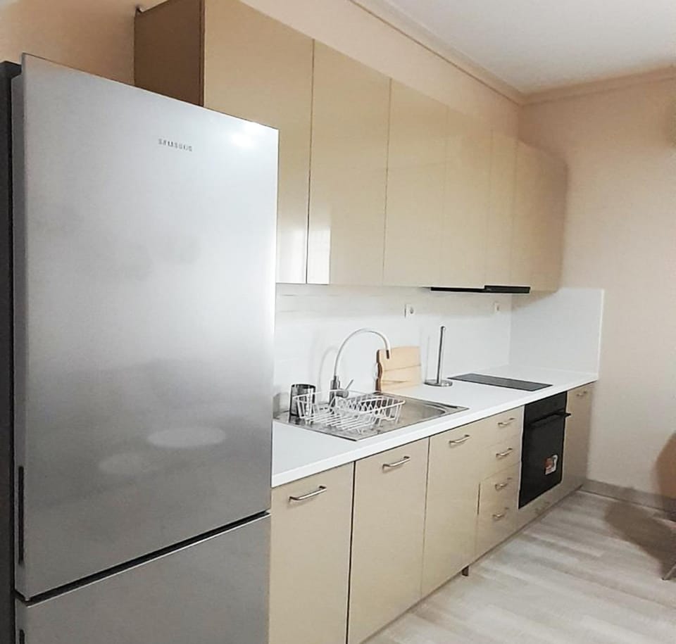 Kitchen or kitchenette, oven, stove