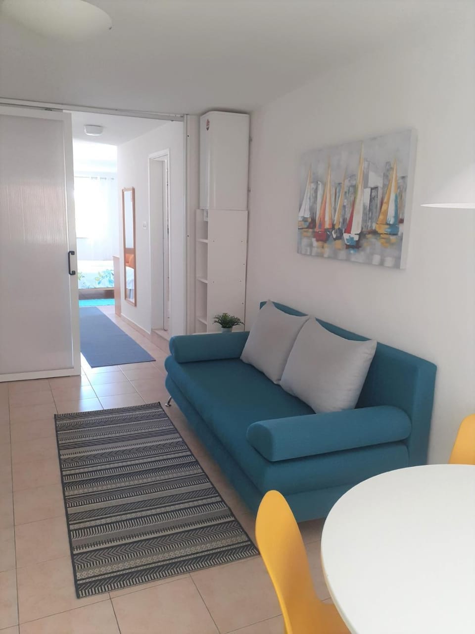 Living room, kitchen