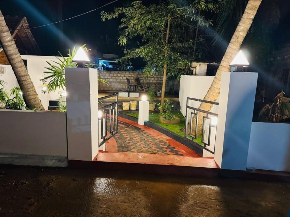 Night, Garden, Garden view