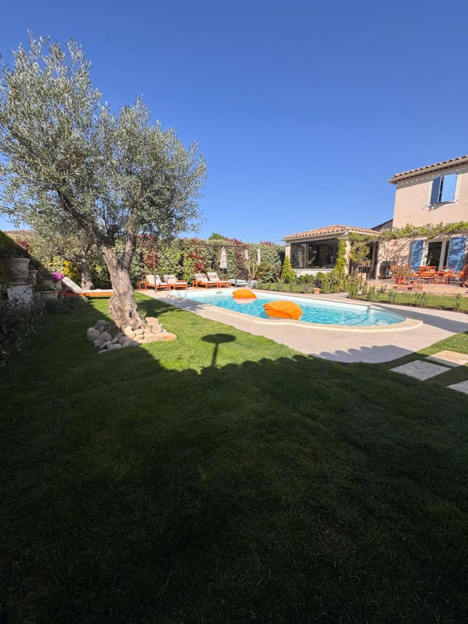 Spring, Day, Natural landscape, Garden, Garden view, Pool view, Swimming pool