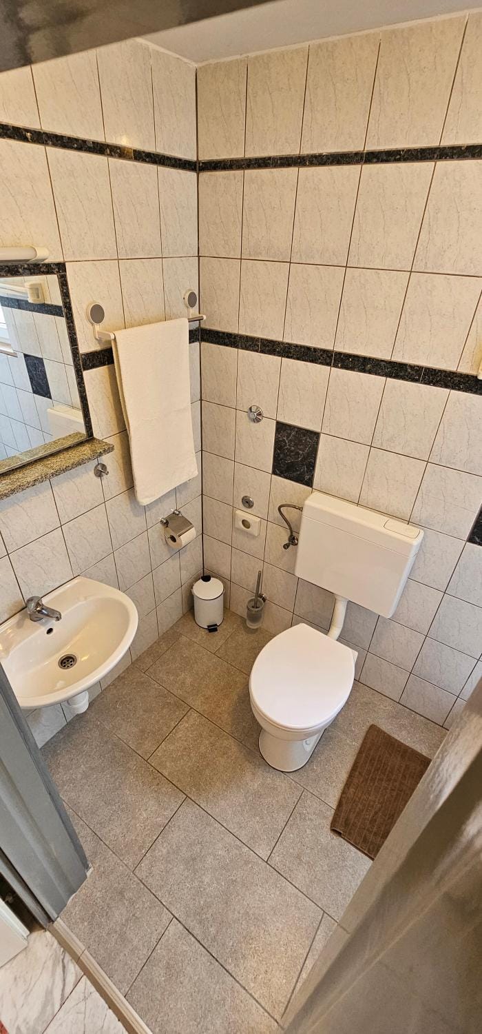 Toilet, Bathroom, towels