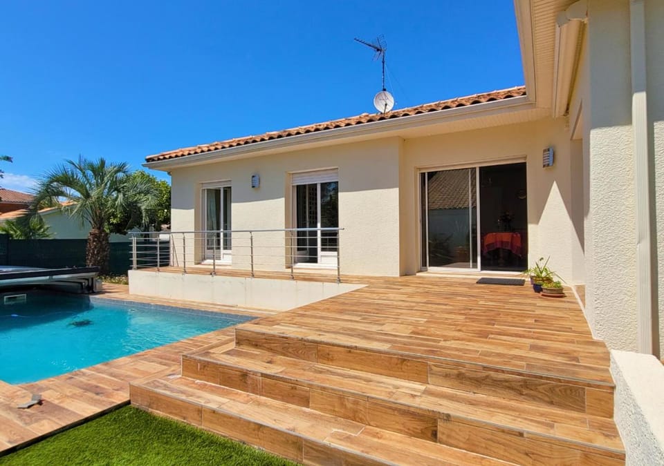 Property building, Patio, Pool view, Swimming pool