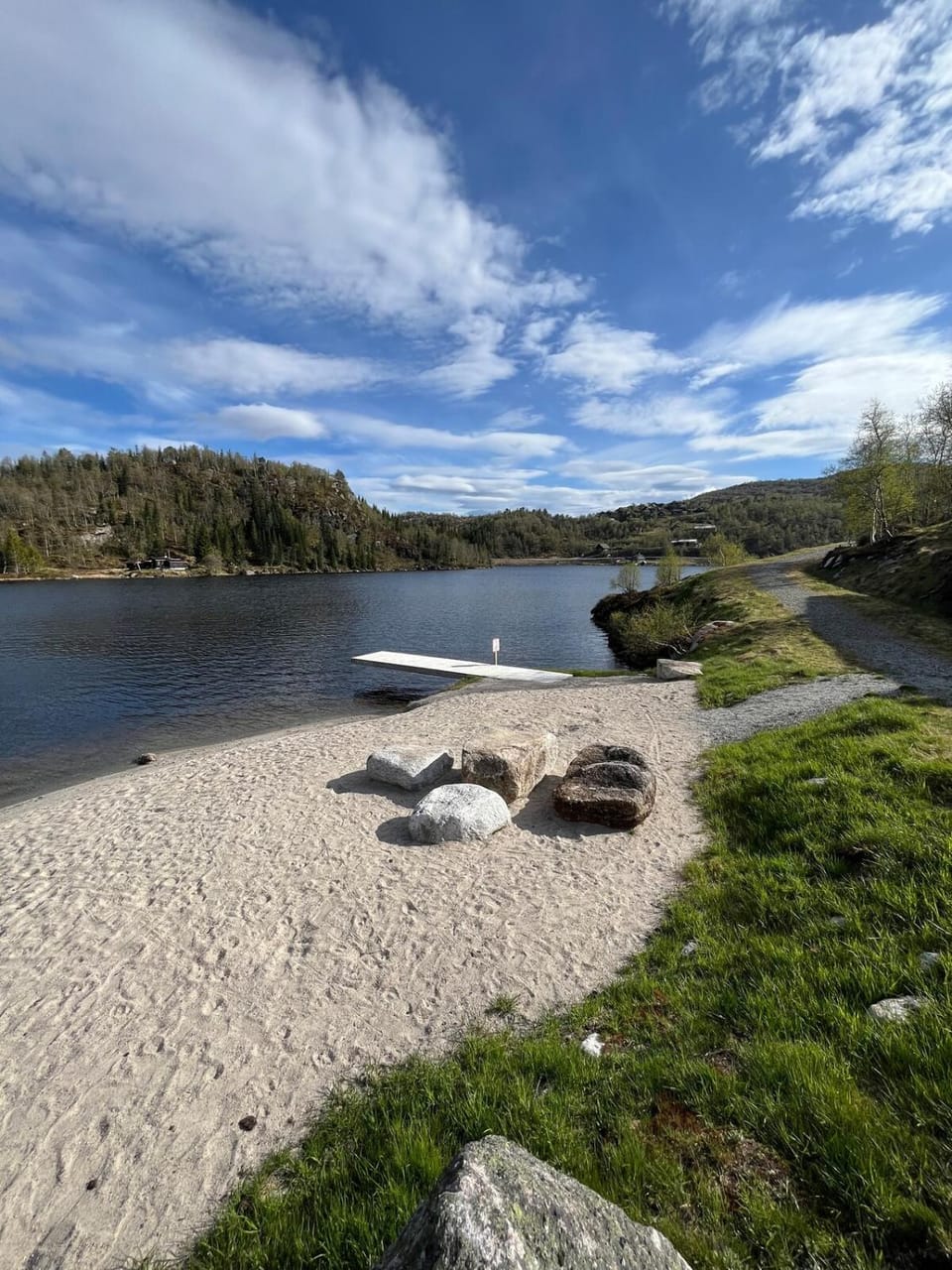 Family-Friendly Mountain Holiday Home with Lakeviews, Close to Beach House in Rogaland