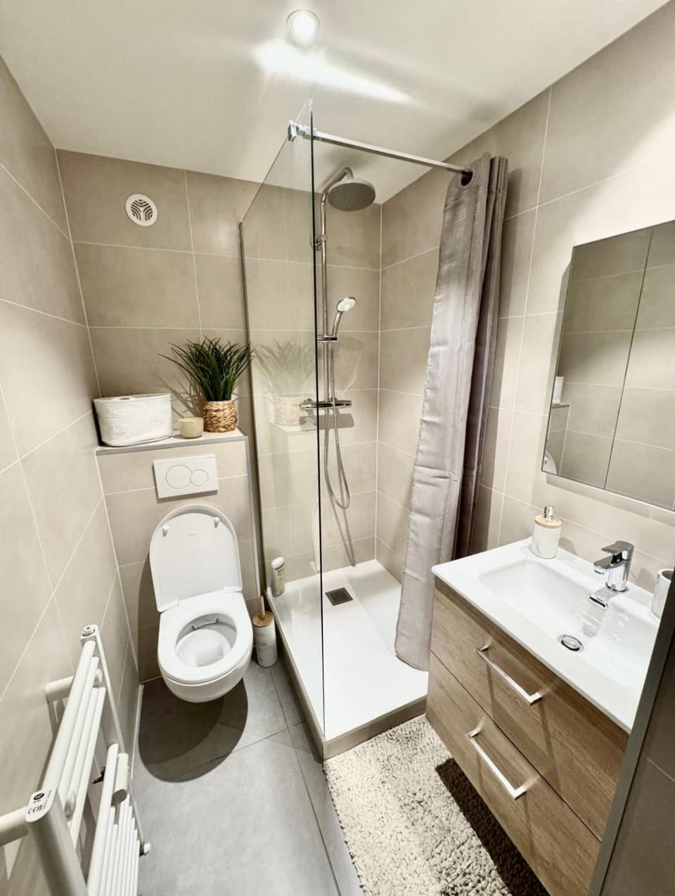 Shower, Toilet, Bathroom, towels