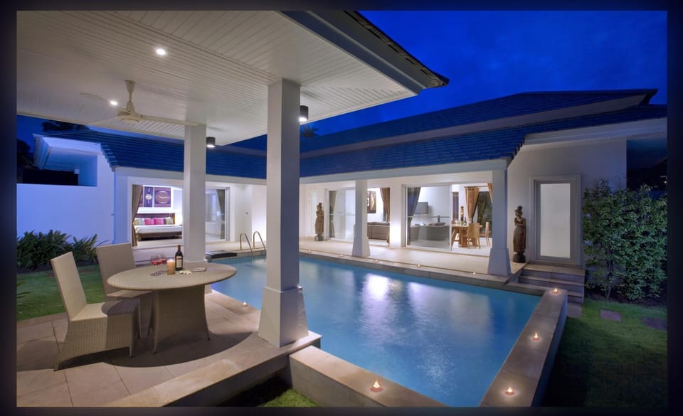Night, Garden, Balcony/Terrace, Swimming pool, Swimming pool