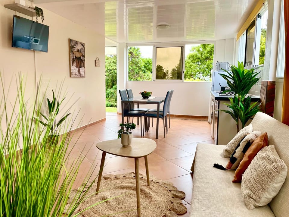TV and multimedia, Living room, Seating area, Dining area, Garden view