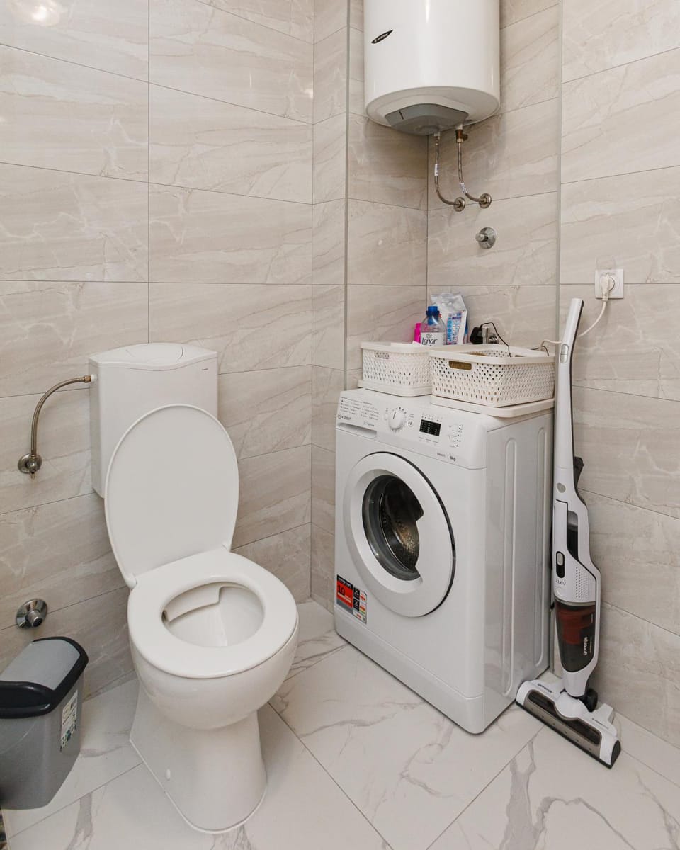 Toilet, Bathroom, washing machine
