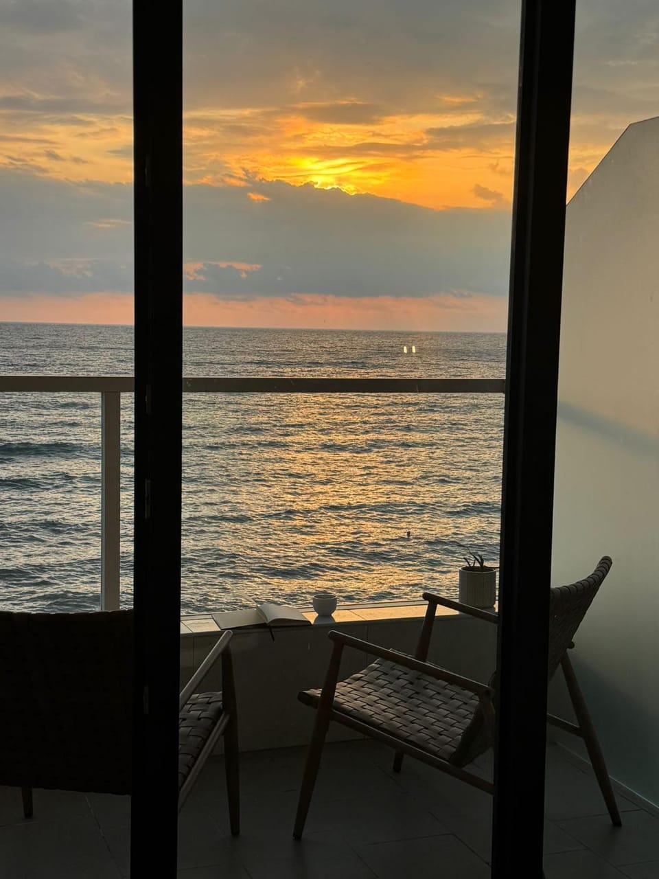 Sunset sea view at Bamboo Beach Apartment in Adjara, Georgia