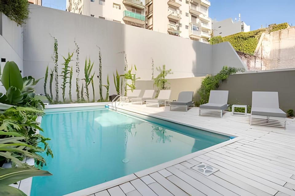 Sunny Studio with Coworking Space, Balcony & Pool Apartment in Buenos Aires