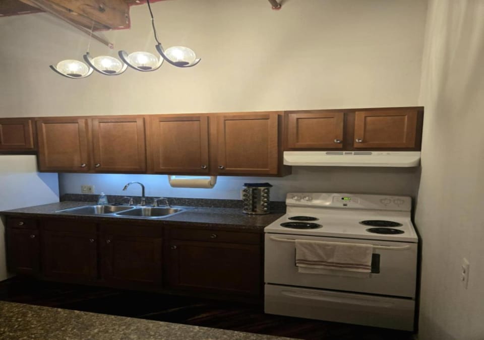 Kitchen or kitchenette, oven, stove, kitchen