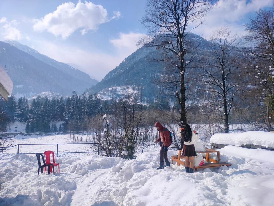 Natural landscape, Winter, Mountain view