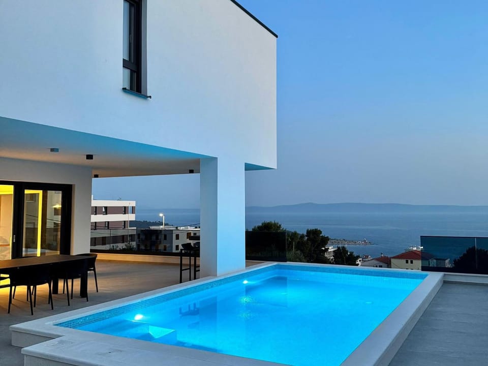 Modern Villa Ina with Heated Pool & Sea View in Makarska Villa in Makarska