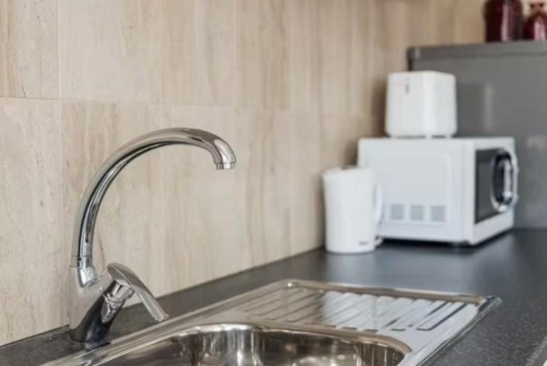 Kitchen or kitchenette, toaster