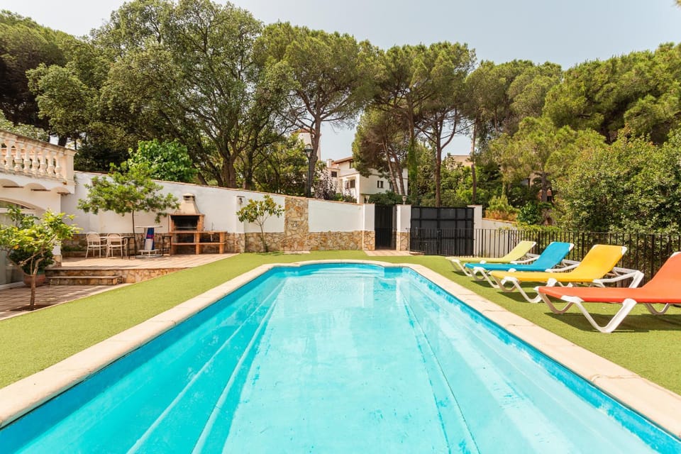 Property building, Living room, Swimming pool