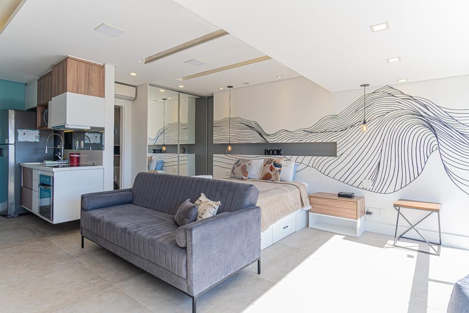 Loft Brooklin Shows no Morumbis - Vista Nº1 c/vaga e Prox Metrô Apartment in Sao Paulo City