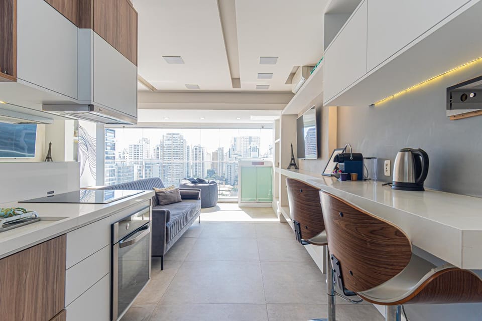 Loft Brooklin Shows no Morumbis - Vista Nº1 c/vaga e Prox Metrô Apartment in Sao Paulo City