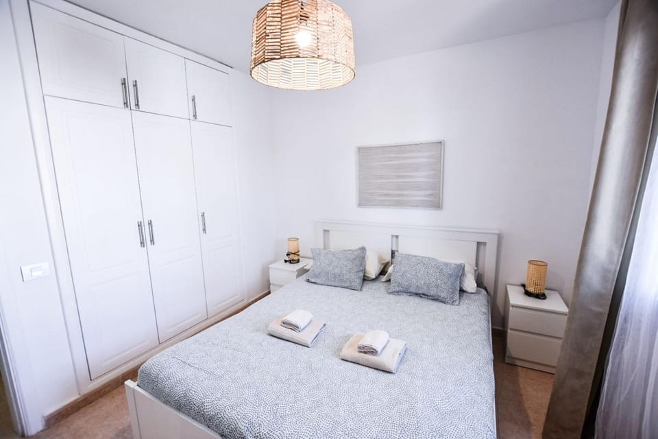 Bed, Photo of the whole room, Bedroom, towels, wardrobe