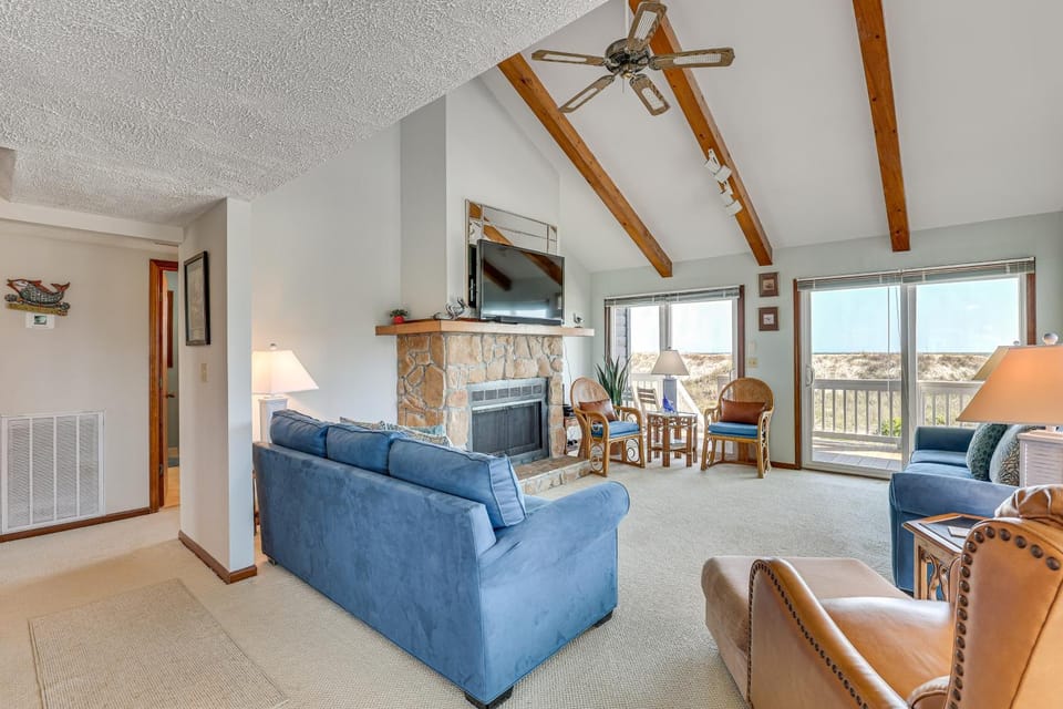 Deck & View: Oceanfront Oasis in Oak Island! House in Oak Island