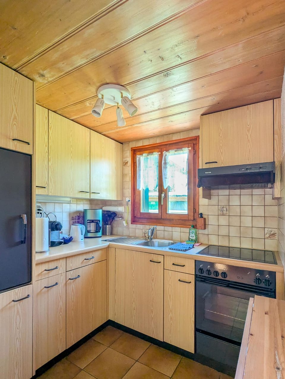 Coffee/tea facilities, oven, stove, kitchen