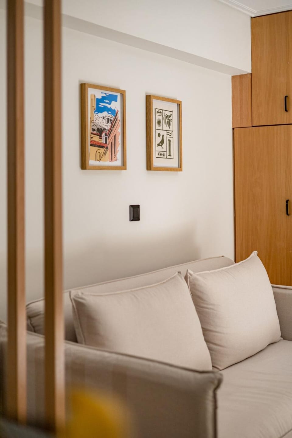 Seating area, wardrobe