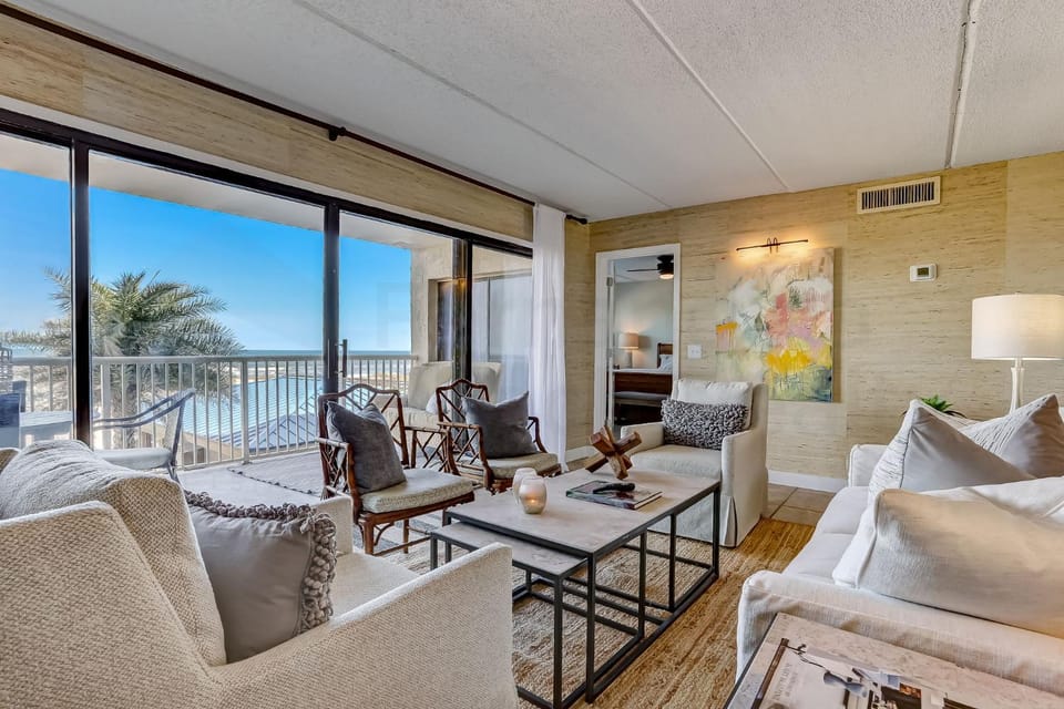 Renovated & Beautiful! Enjoy the amazing views from this oceanfront condo with Fishing Pier! 220 Amelia by the Sea House in Fernandina Beach