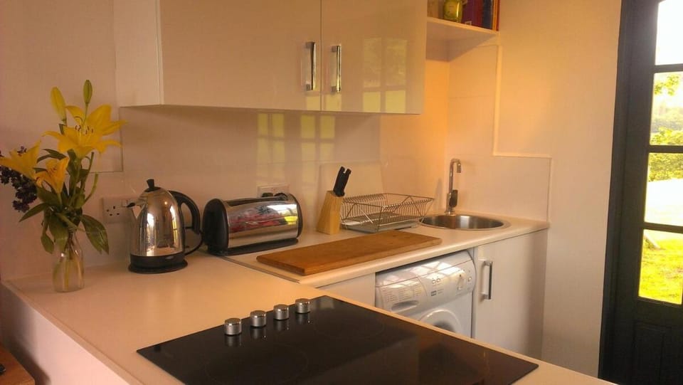 Coffee/tea facilities, Kitchen or kitchenette, dishwasher, stove, toaster