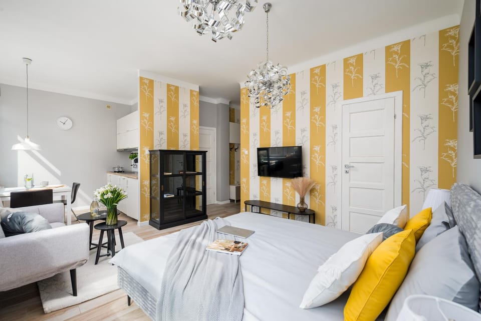 Bed, TV and multimedia, Living room, Photo of the whole room, Seating area, Evening entertainment, Bedroom, wardrobe