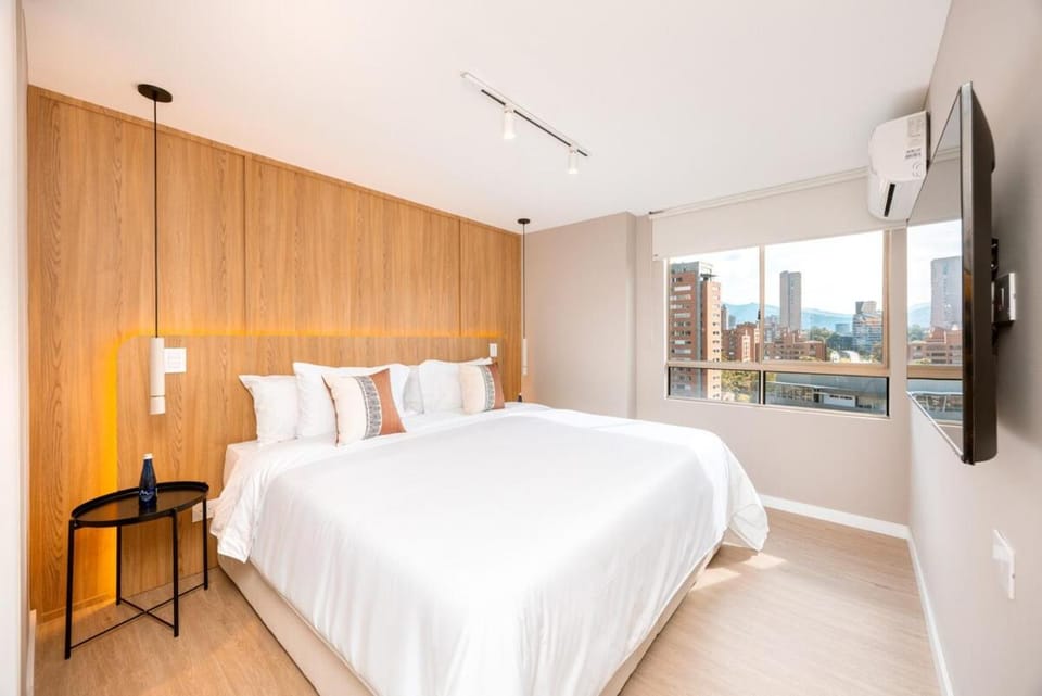Magnífico apartamento de 2 habitaciones con AC y vistas en Provenza Apartment in Medellin
