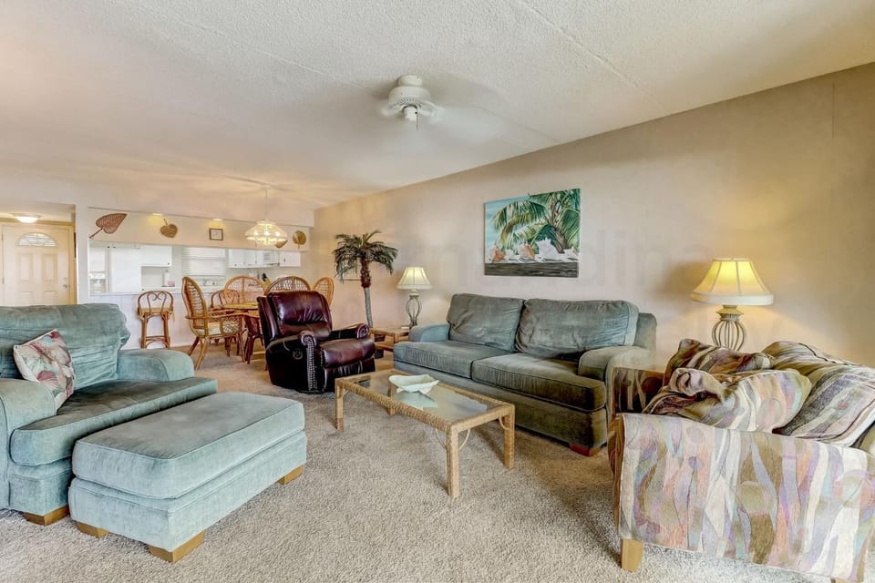 Ocean view from the master bedroom and living room with a spacious balcony 303 Atlantis House in Fernandina Beach