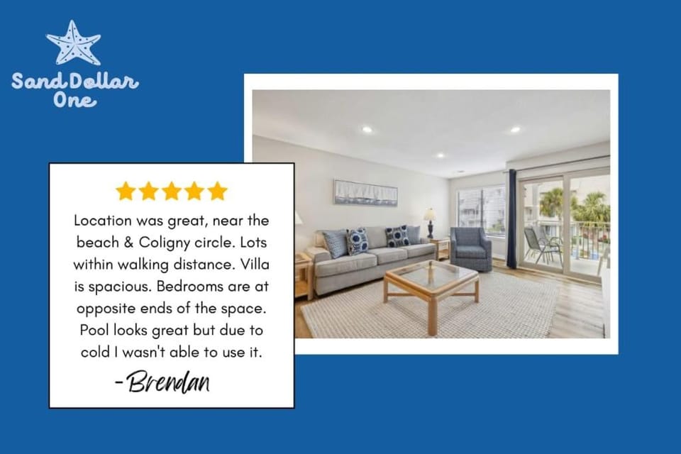 Charming Condo Overlooking Pool Minutes to Beach Villa in South Forest Beach