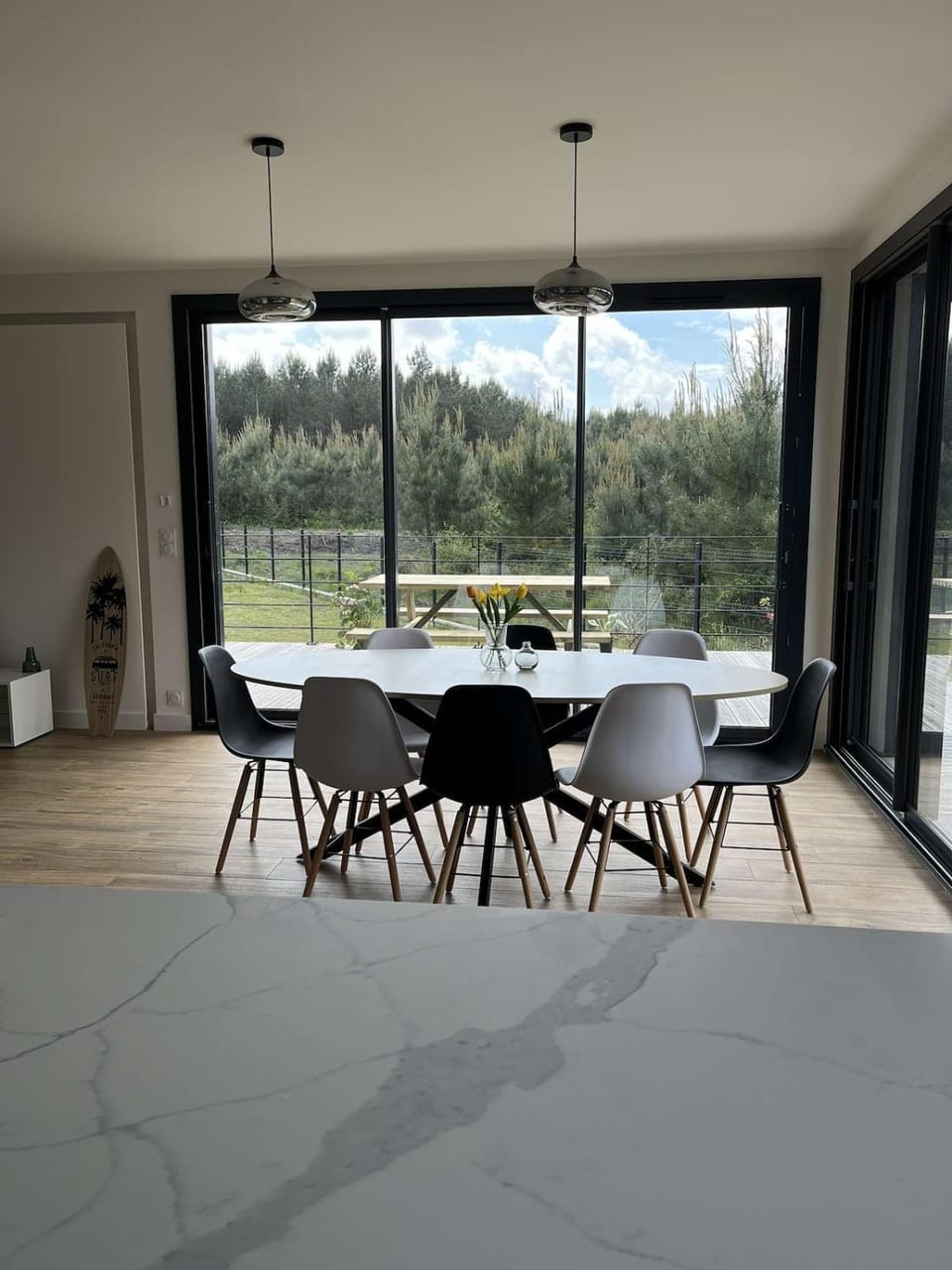 Patio, View (from property/room), Living room, Dining area