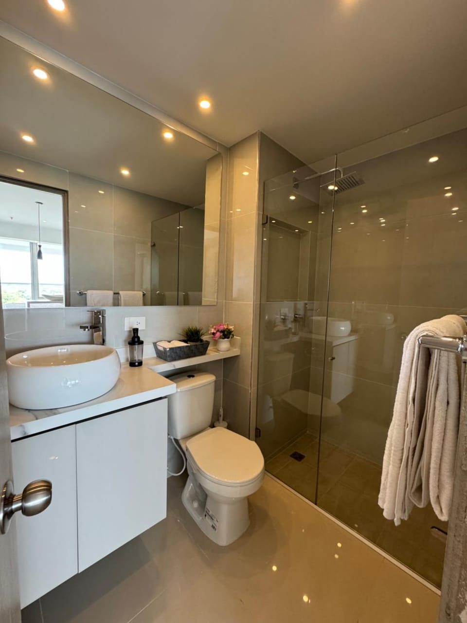 Bathroom, towels