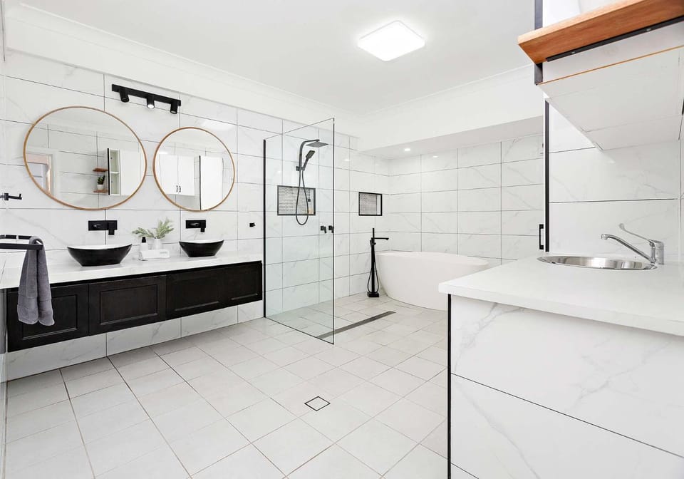 Shower, Bathroom, Bath, hair dryier, towels