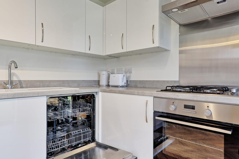 dishwasher, oven, stove, toaster, kitchen