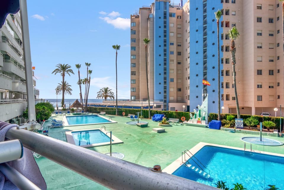 Property building, Living room, Swimming pool