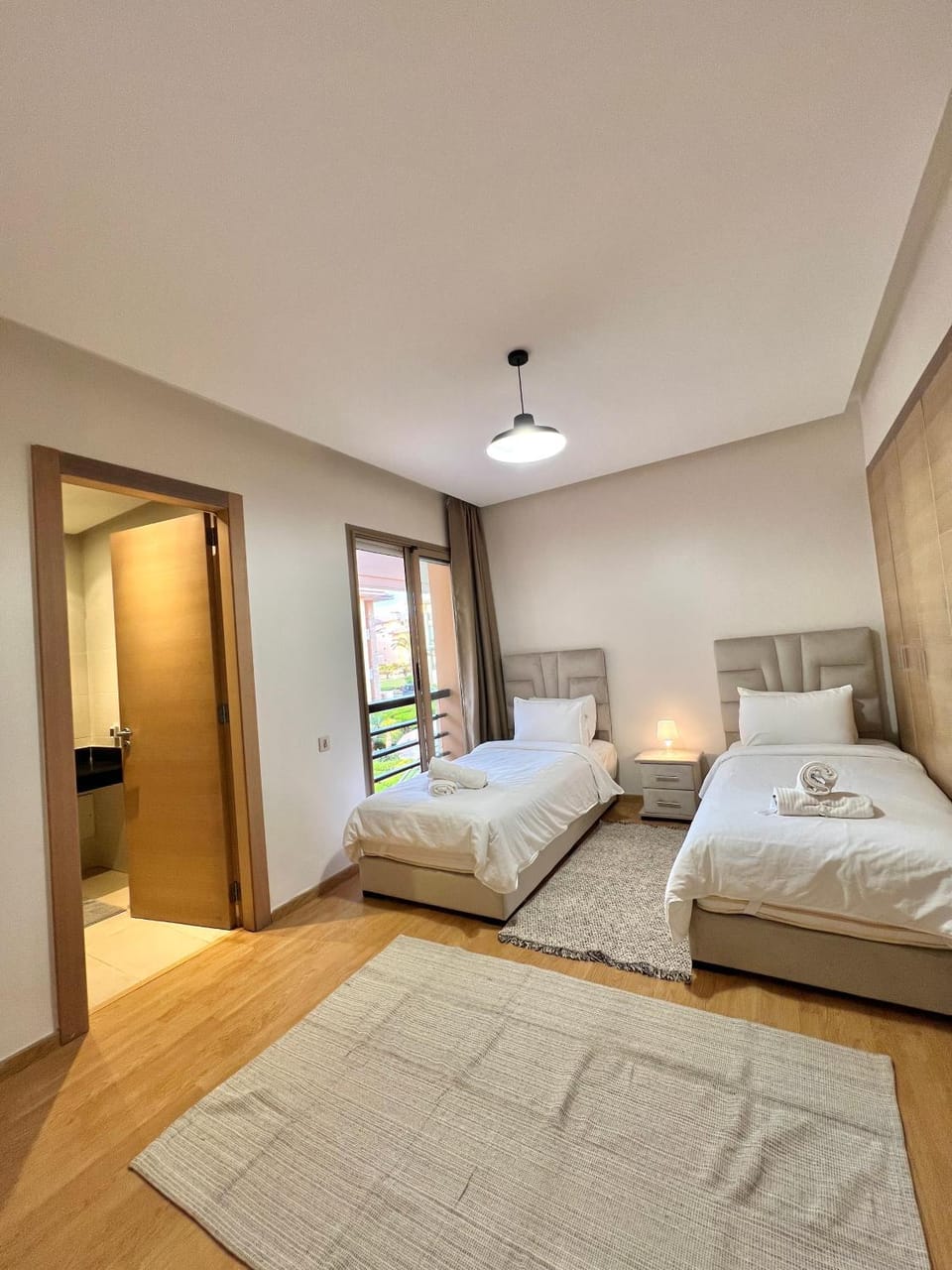 Bed, Photo of the whole room, Bedroom, towels, wardrobe