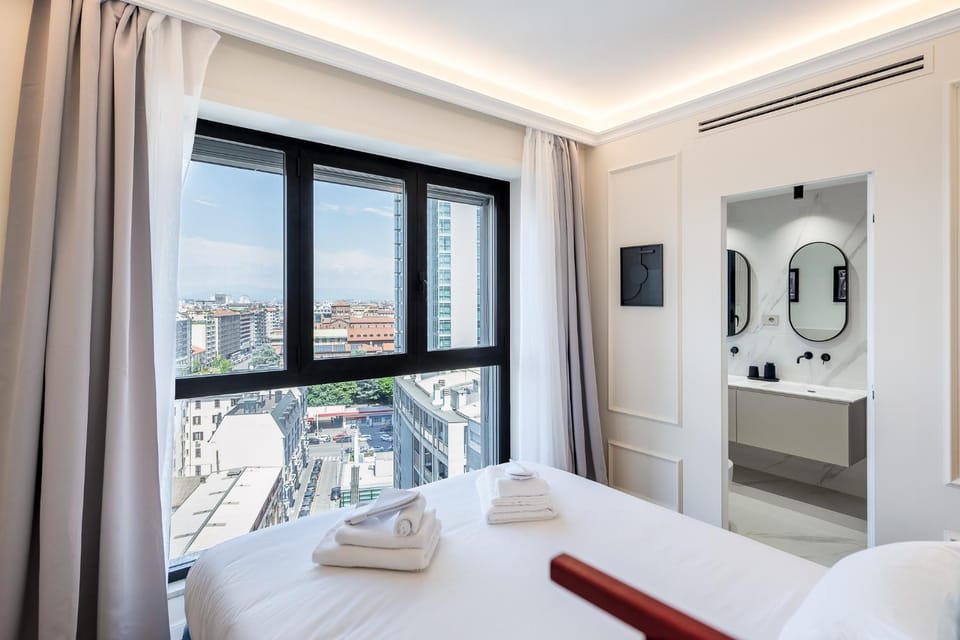 Bed, View (from property/room), Balcony/Terrace, Photo of the whole room, Bedroom, towels