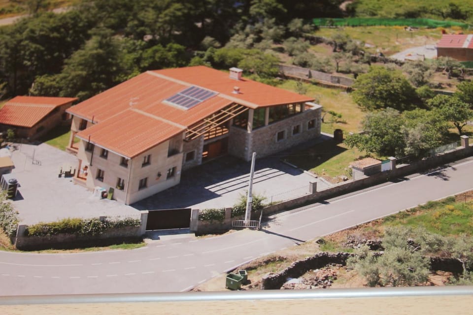 Property building, Natural landscape, Bird's eye view, Street view, Parking