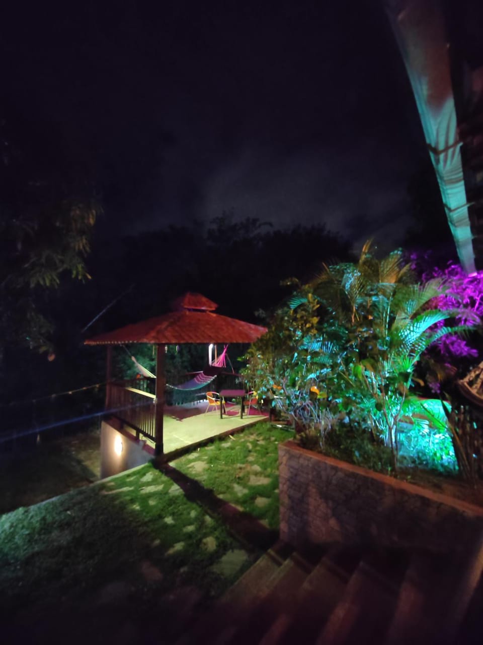 Off site, Night, Garden view