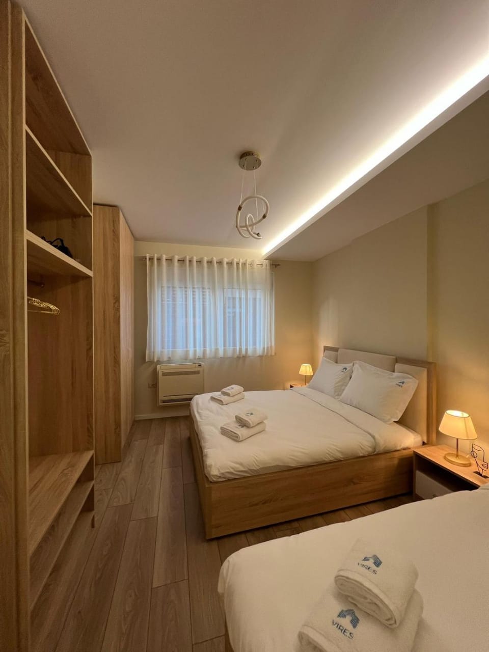 Bed, Photo of the whole room, Bedroom, towels, wardrobe