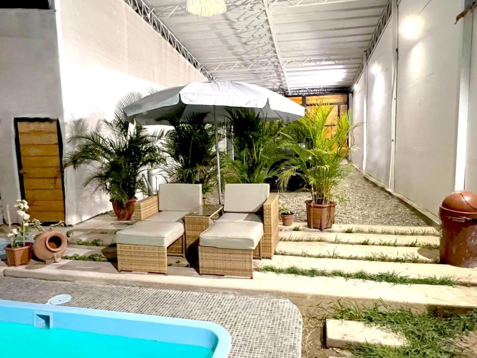 Pool view, sunbed