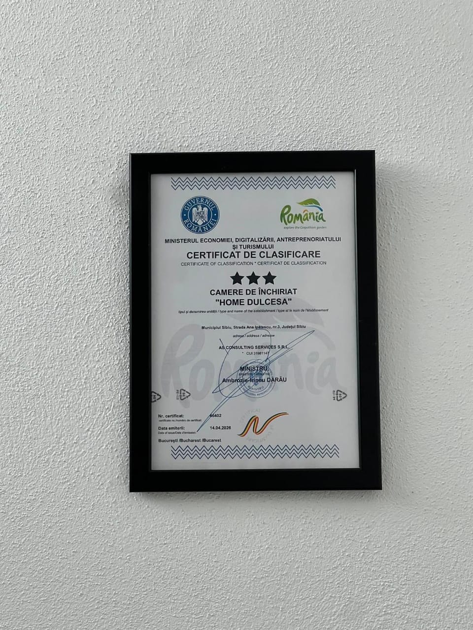 Property building, Certificate/Award