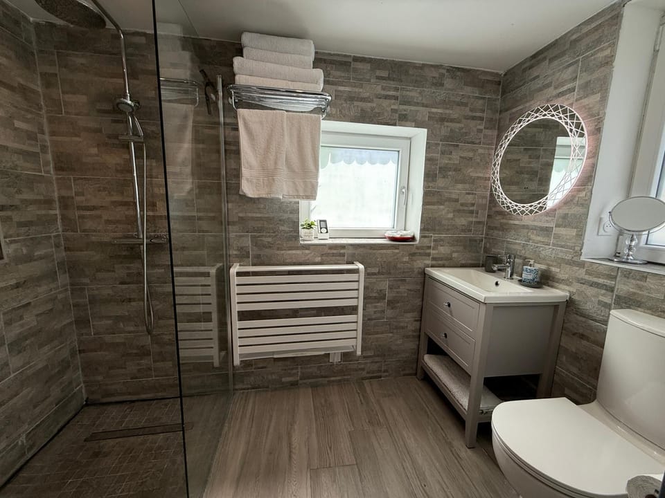Shower, Toilet, Bathroom, towels